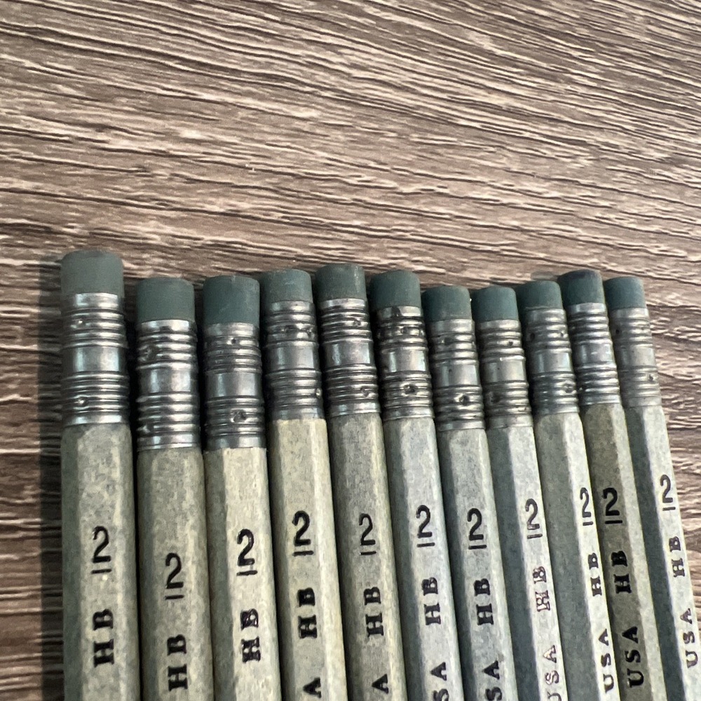 Berol Eagle Jeans No. 2 HB Pencil Lot of 11 Unused Unsharpened USA Vtg No Box - Picture 3 of 6